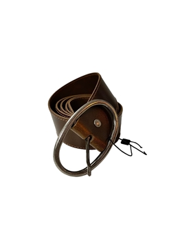 Cinturón piel mujer hebilla ovalada - Imagen 2