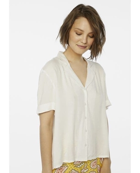 Compañía Fantástica_ Camisa blanca cuello solapas - Imagen 1