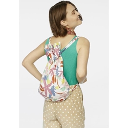 Compañía Fantástica_ Mochila tela flores multicolor - Imagen 2