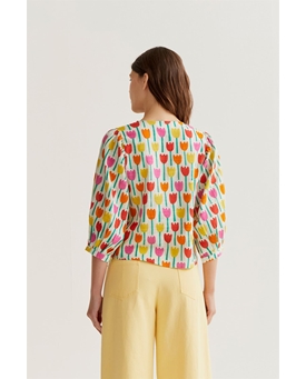 Compañía Fantástica_ Blusa estampada tulipanes - Imagen 2