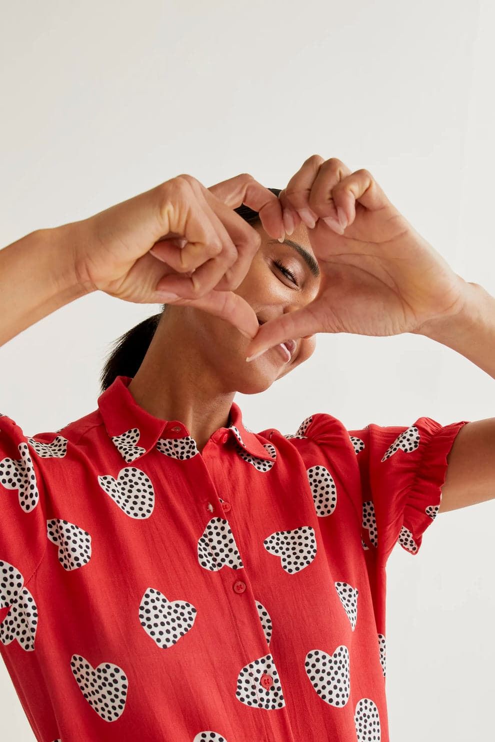 Compañía Fantástica_ Camisa estampado harmony red - Imagen 4