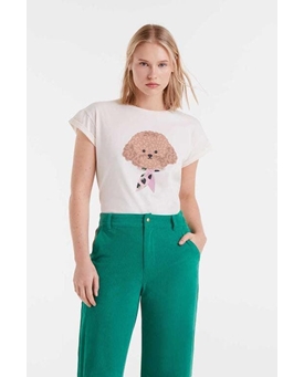 Compañía Fantástica_ Camiseta algodón estampado caniche - Imagen 1