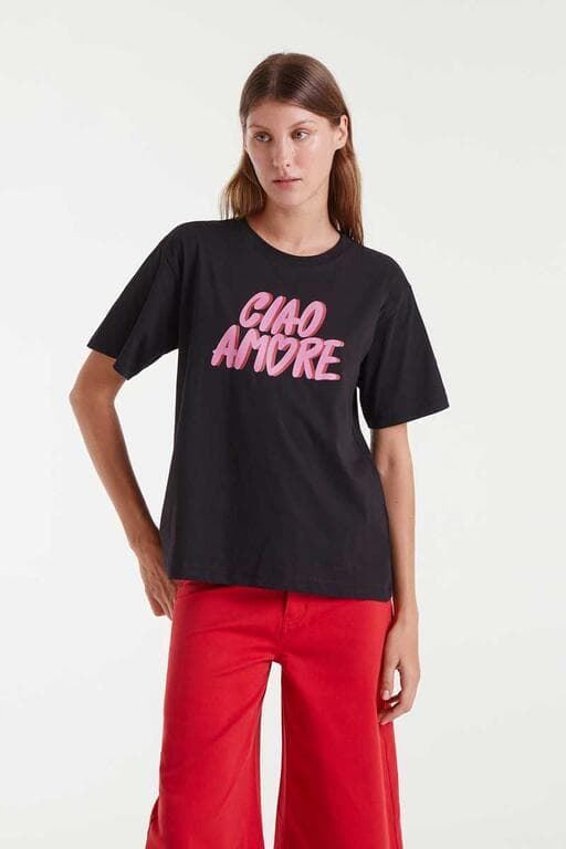 Compañía Fantástica_ Camiseta algodón estampado Ciao Amore - Imagen 1