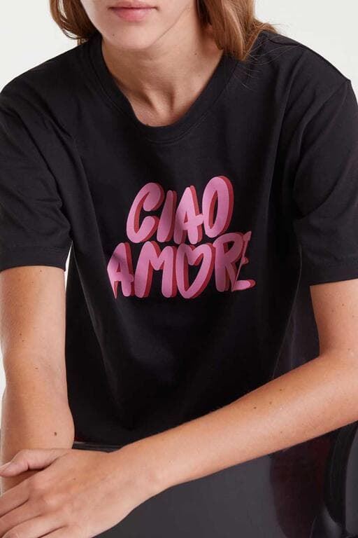 Compañía Fantástica_ Camiseta algodón estampado Ciao Amore - Imagen 3