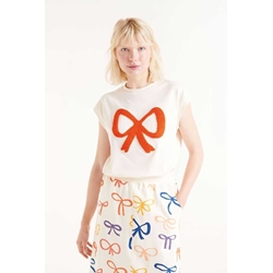 Compañía Fantástica_ Camiseta con print de lazo sin mangas - Imagen 1