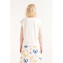 Compañía Fantástica_ Camiseta con print de lazo sin mangas - Imagen 2