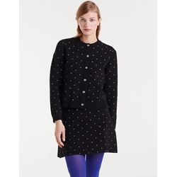 Compañía Fantástica_ Cárdigan jacquard con mini puntos blancos - Imagen 1