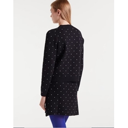 Compañía Fantástica_ Cárdigan jacquard con mini puntos blancos - Imagen 2