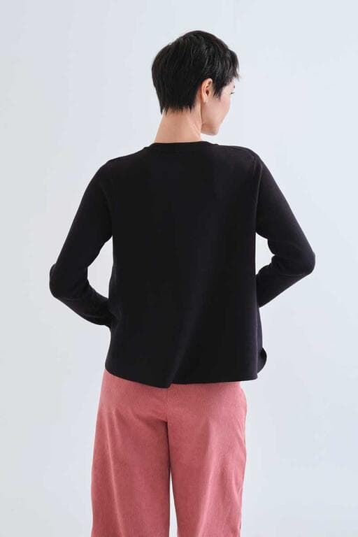 Compañía Fantástica_ Cardigan negra botones colores - Imagen 2