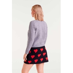 Compañia Fantástica_ Cardigan punto gris cuello redondo - Imagen 2