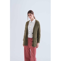 Compañía Fantástica_ Cárdigan punto verde oliva - Imagen 1