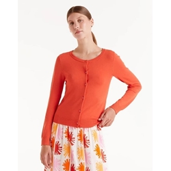 Compañía Fantástica_ Chaqueta de punto fino naranja - Imagen 1