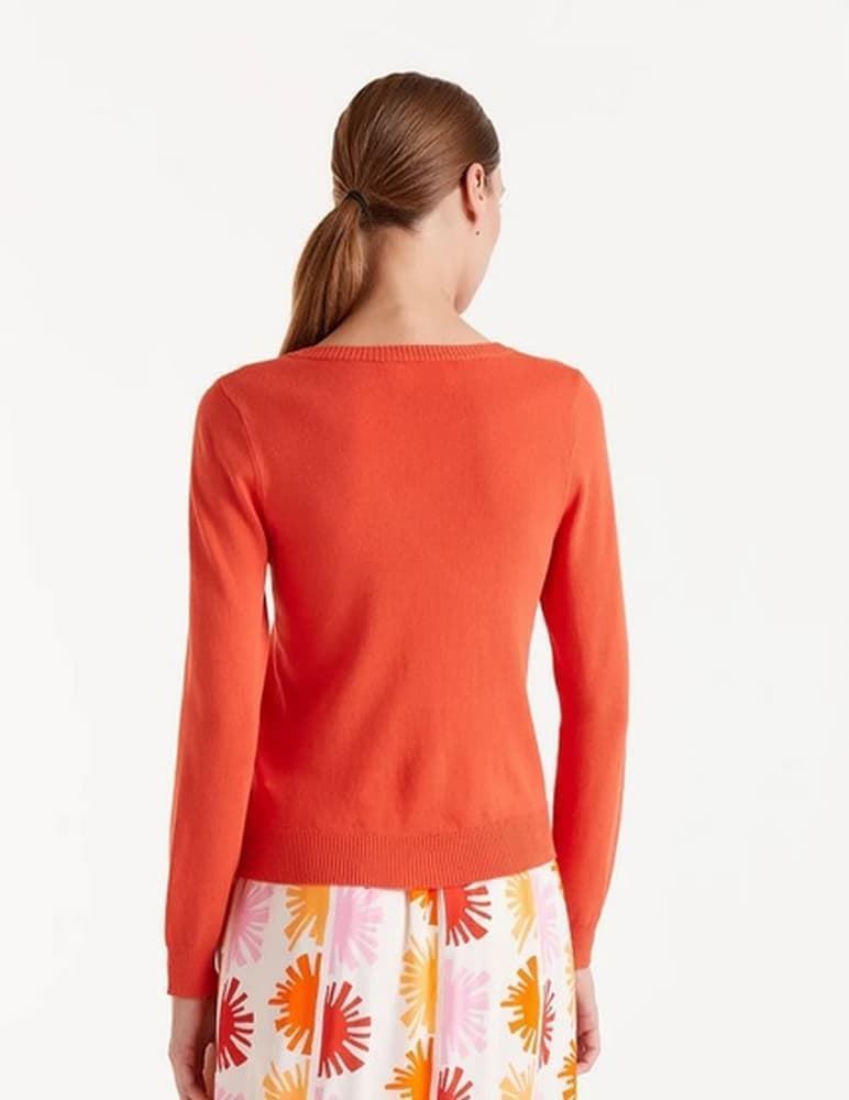 Compañía Fantástica_ Chaqueta de punto fino naranja - Imagen 2