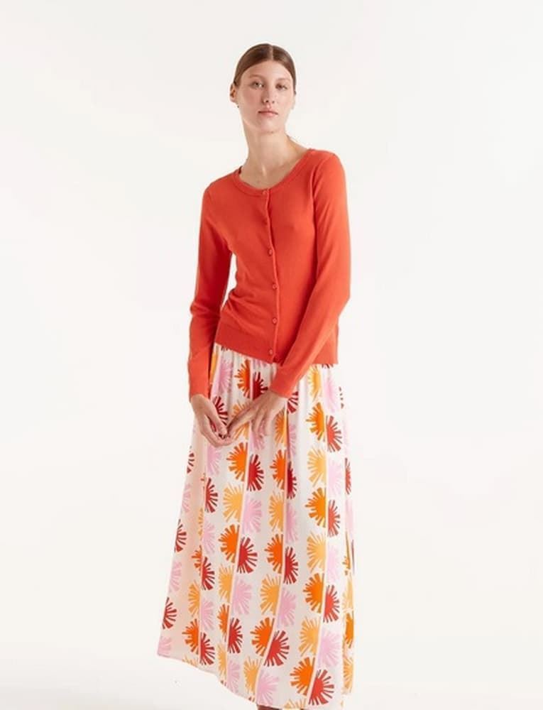 Compañía Fantástica_ Chaqueta de punto fino naranja - Imagen 4