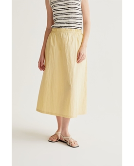 Compañía Fantástica_ Falda midi amarillo claro - Imagen 1