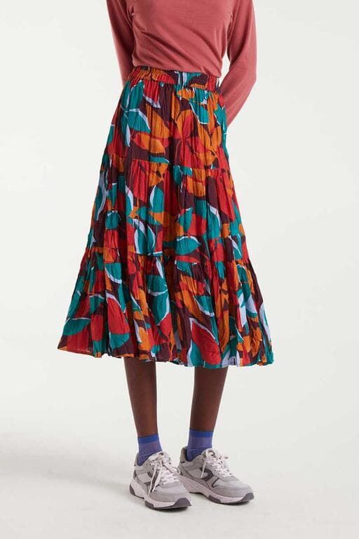 Compañía Fantástica_ Falda midi estampado Ponzonia - Imagen 1