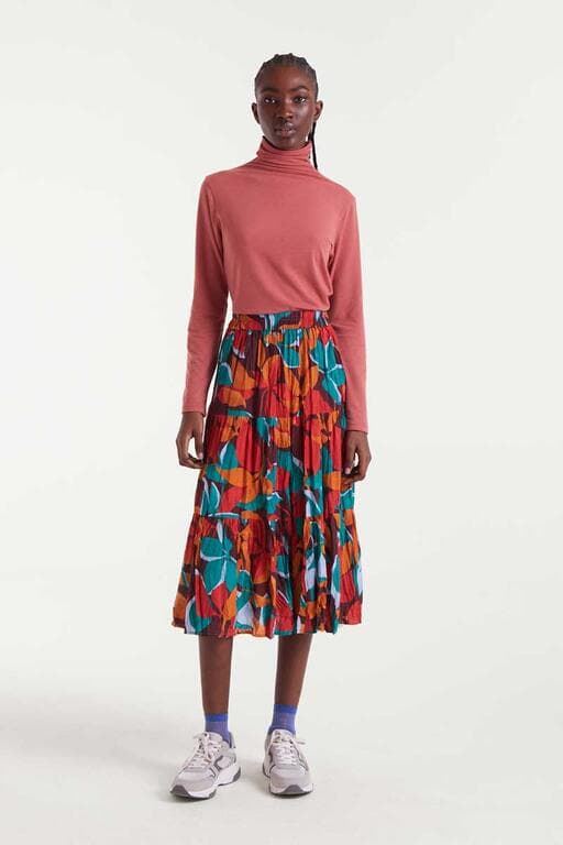 Compañía Fantástica_ Falda midi estampado Ponzonia - Imagen 4