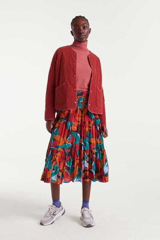 Compañía Fantástica_ Falda midi estampado Ponzonia - Imagen 5