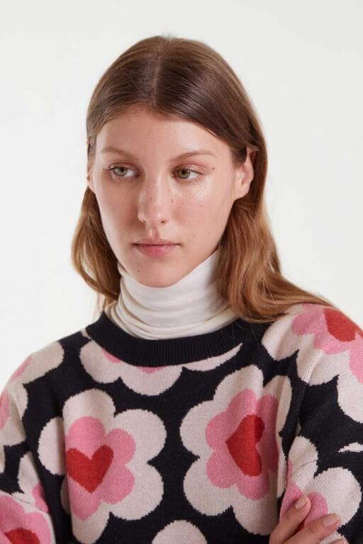 Compañía Fantástica_ Jersey de punto jacquard estampado SweetHeart - Imagen 3