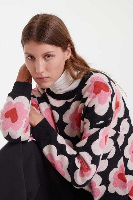 Compañía Fantástica_ Jersey de punto jacquard estampado SweetHeart - Imagen 5