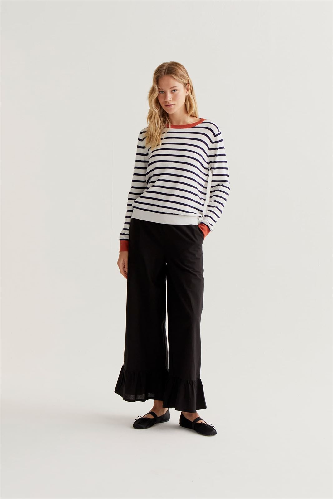 Compañía Fantástica_ Jersey punto fino raya marino - Imagen 4