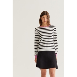 Compañía Fantástica_ Jersey punto fino rayas negras - Imagen 1