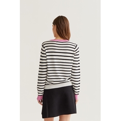 Compañía Fantástica_ Jersey punto fino rayas negras - Imagen 2