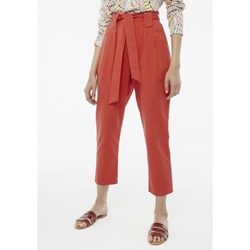 Compañía Fantástica_ Pantalón pinzas rojo cinturón - Imagen 1