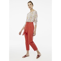 Compañía Fantástica_ Pantalón pinzas rojo cinturón - Imagen 2