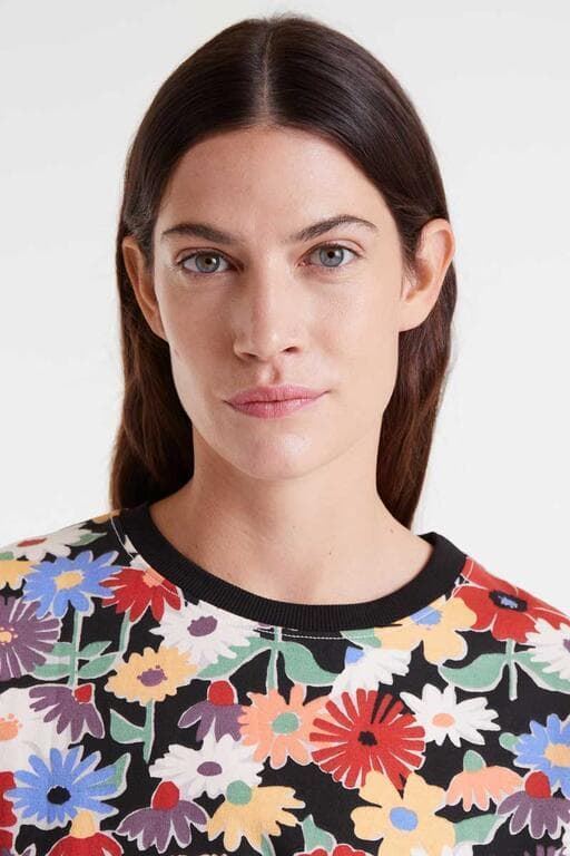 Compañía Fantástica_ Sudadera algodón estampado flores - Imagen 3