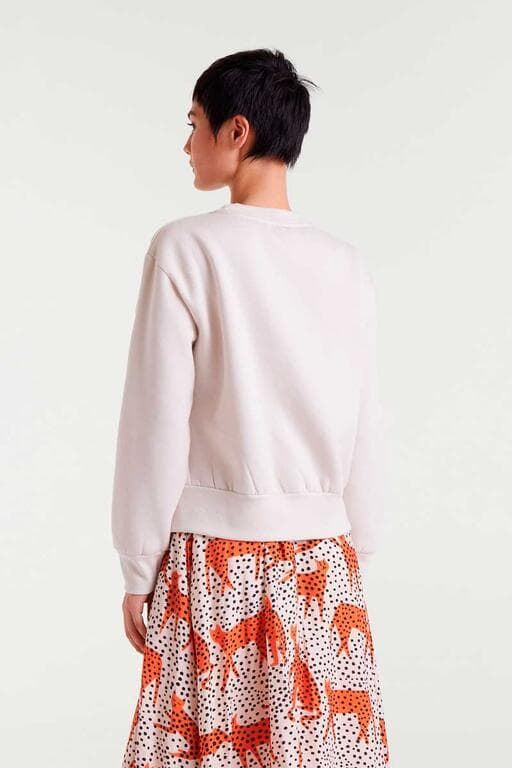 Compañía Fantástica_ Sudadera felpa estampado cat lover - Imagen 2