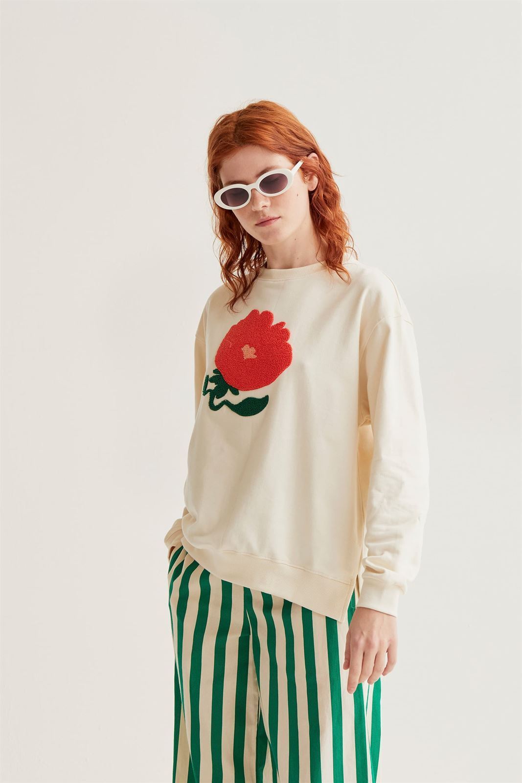 Compañía Fantástica_ Sudadera print flor - Imagen 1