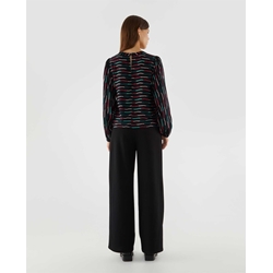 Compañía Fantástica_ Top rayas con manga abullonada - Imagen 2