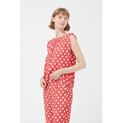 Compañía Fantástica_ Top sin mangas lunares rojo - Imagen 1