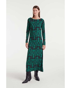 Compañía Fantástica_ Vestidlo largo con estampado Baroque - Imagen 1