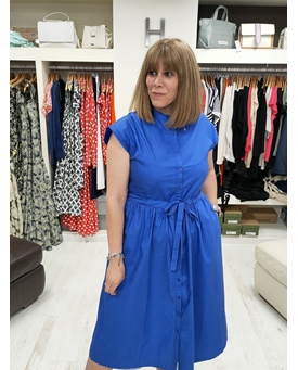 Compañía Fantástica_ Vestido camisero azul - Imagen 2