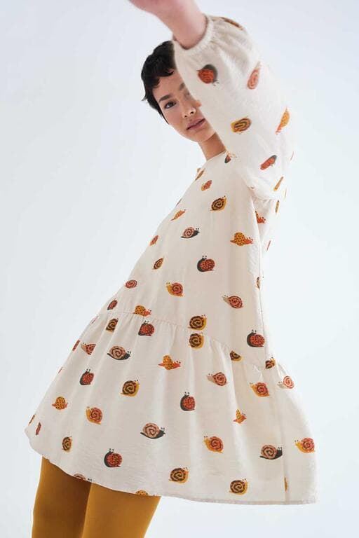 Compañía Fantástica_ Vestido corto estampado caracoles - Imagen 5