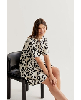 Compañía Fantástica_ Vestido corto estampado dalmatian - Imagen 1