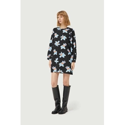 Compañía Fantástica_ Vestido corto estampado floral Calatea negro - Imagen 2