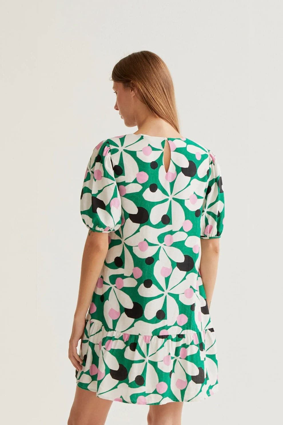 Compañía Fantástica_ Vestido corto estampado hosta - Imagen 5