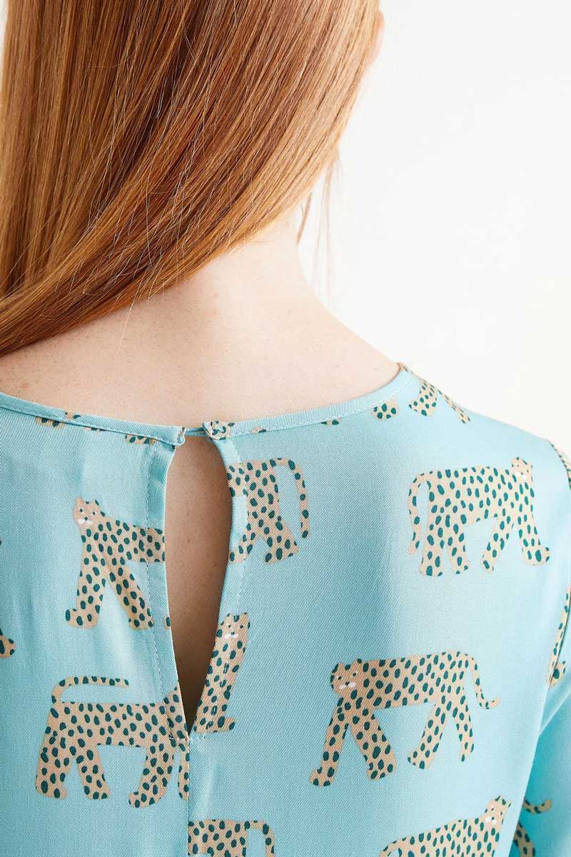 Compañía Fantástica_ Vestido corto estampado Jaguar - Imagen 3