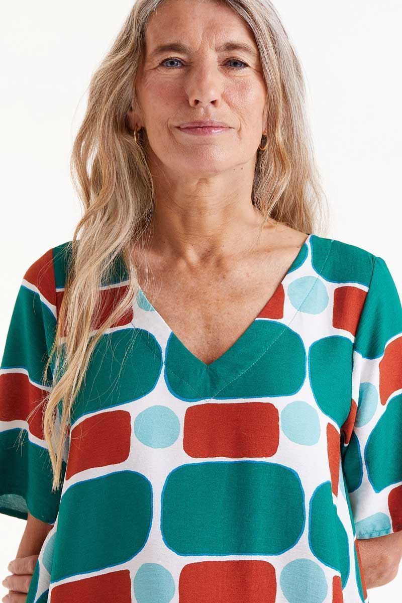 Compañía Fantástica_ Vestido corto estampado Pepper Mint - Imagen 3