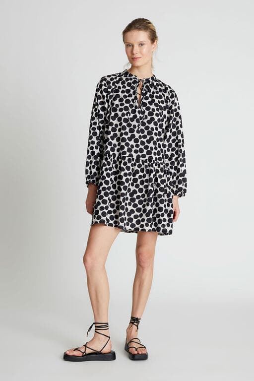 Compañía Fantástica_ Vestido corto estampado terrazo - Imagen 1