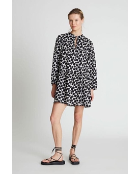 Compañía Fantástica_ Vestido corto estampado terrazo - Imagen 1