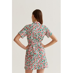 Compañía Fantástica_ Vestido estampado guinda - Imagen 2