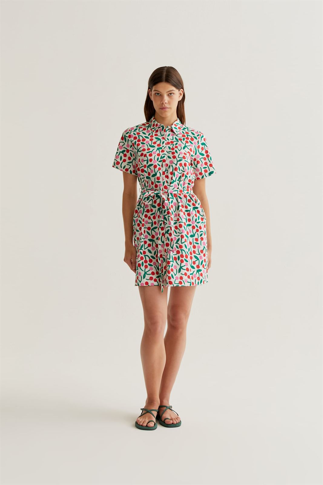 Compañía Fantástica_ Vestido estampado guinda - Imagen 4