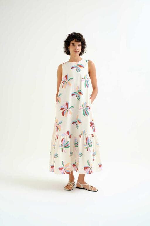 Compañía Fantástica_ Vestido largo con estampado Monarda - Imagen 1