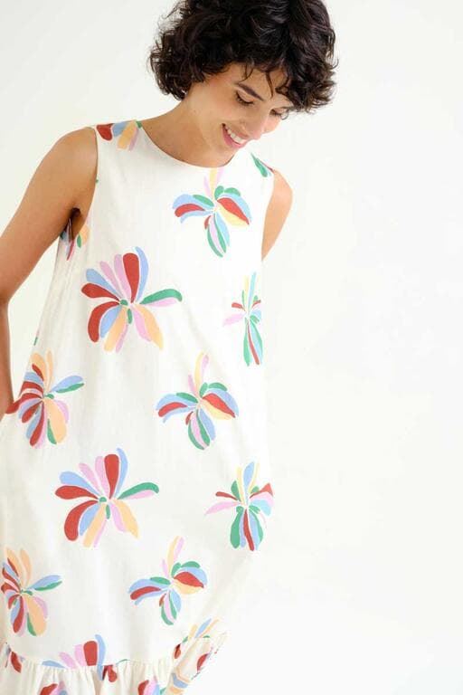 Compañía Fantástica_ Vestido largo con estampado Monarda - Imagen 4