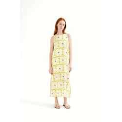 Compañía Fantástica_ Vestido largo con estampado Olive Flower - Imagen 1