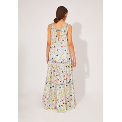 Compañía Fantástica_ Vestido largo estampado guindillas - Imagen 2